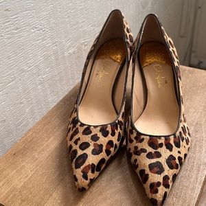 New Cole Haan kitten heel leopard print